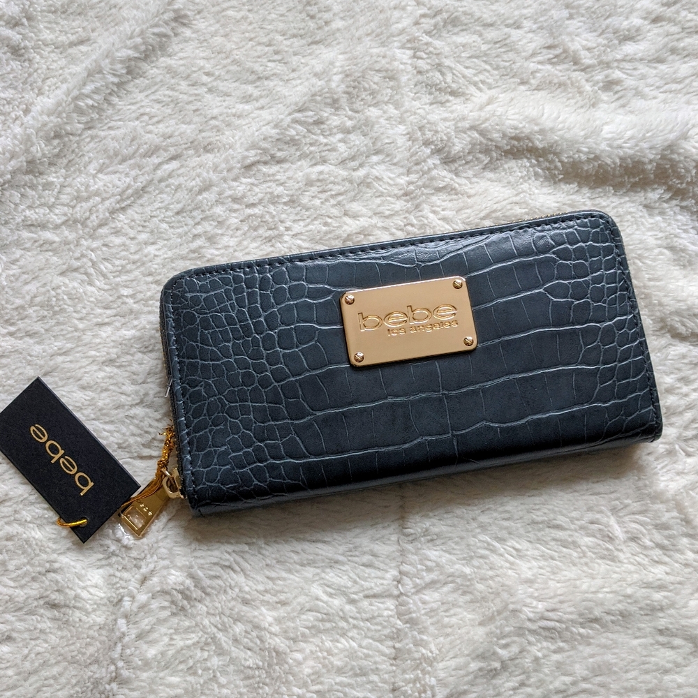 Bebe Natalie Zip Around Wallet NEW WITH TAGCroc